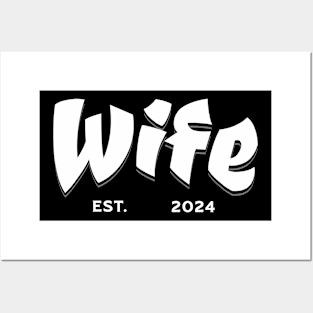 Wife Est. 2024 Posters and Art